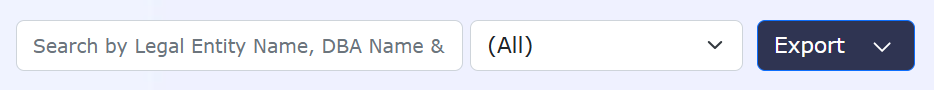 Sub Merchants search box used to look up a merchant by name or Merchant ID