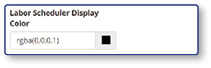 Labor Scheduler Display Color
