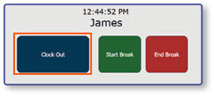 Clock Out button interface