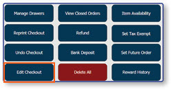 Edit Checkout button in menu