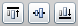 Align tops, align middles, align bottoms icons