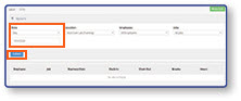 Calendar shift date selection