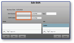 Edit Shift date field