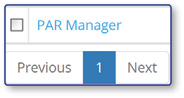 Employee selection with PAR Manager checkbox