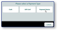 Payment Type selection