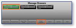 Manage Drawers interface