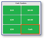 Cash Tenders amount selection