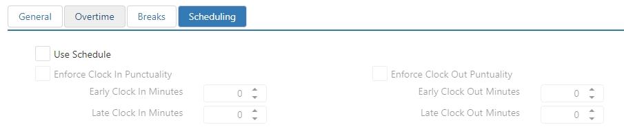 Options > Labor > Scheduling tab