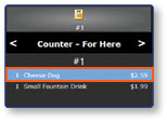 Counter - For Here screen