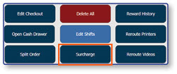 Manager menu options with Surcharge