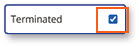 Terminated checkbox
