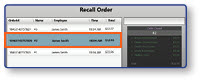 Recall Order list