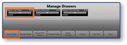 Manage Drawers interface