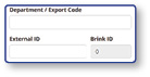 Department and External ID fields