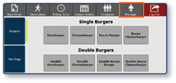 Manager button in menu