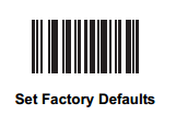 Set Factory Defaults barcode