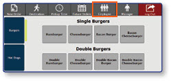Employee menu with options