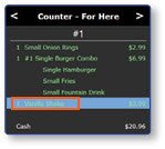 Order window with items