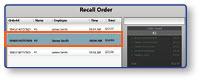 Receipt Order display