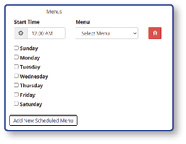 Menus tab