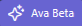 AVA Beta icon in the Admin Portal top navigation bar