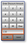 Enter Discount Amount keypad