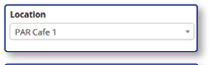 Location dropdown