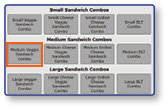 Sandwich Combos menu